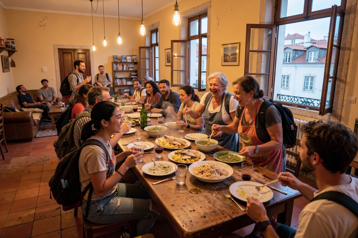 Home Lisbon Hostel Famous Mamas Dinner and Social Lounge