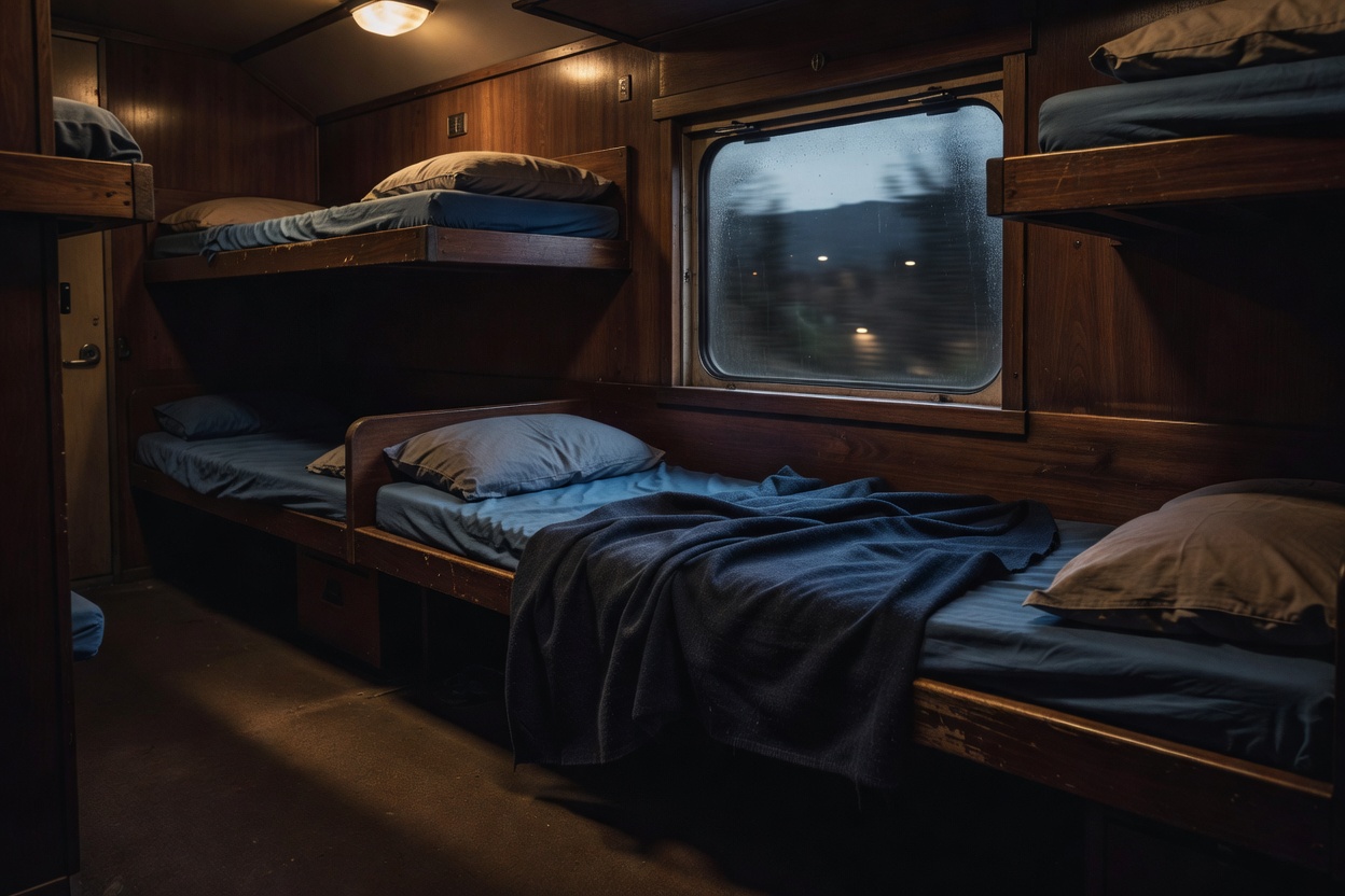 Overnight Sleeper Train Couchette Bunks