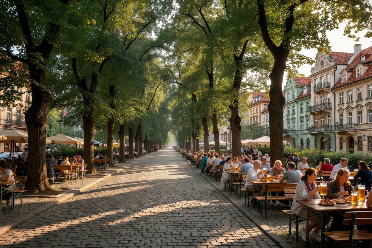 Prague Vinohrady Tree Lined Avenues and Beer Gardens